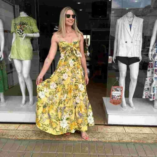 VESTIDO CROPPED PASSARO DE FLOR