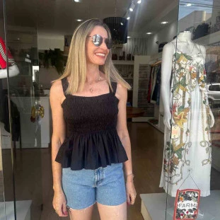 BLUSA LASTEX PEPLUM
