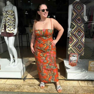 VESTIDO RETO CACTUS FARM 