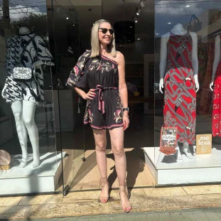 MACAQUINHO OMBRO ÚNICO LENCO ESTAMPA LIA FARM