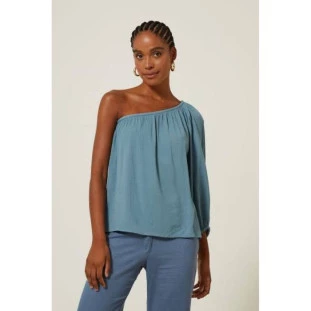 BLUSA DECOTE CADARCO AZUL MEDITERRANEO