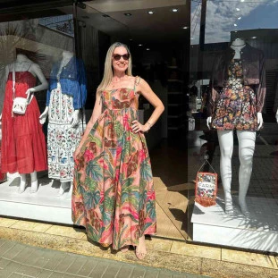 VESTIDO LONGO PISCINA TROPICAL