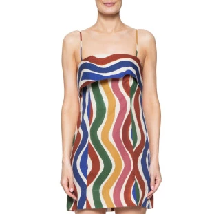 VESTIDO CURTO DANCA DE LISTRA