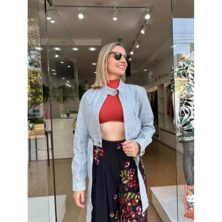 JAQUETA JEANS ECO RECORTE