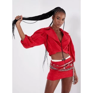 SAIA VELUDO P VERMELHO LUXURY