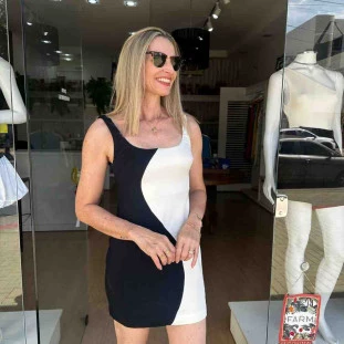 VESTIDO CURTO PATCH ONDAS