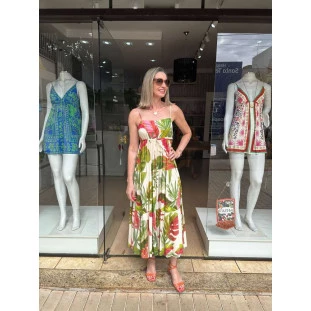 VESTIDO MIDI FLORESTA DE COR