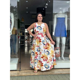 VESTIDO CROPPED FLORAL MAJESTOSO