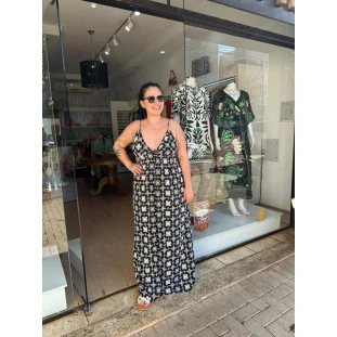 VESTIDO MIDI BORDADO