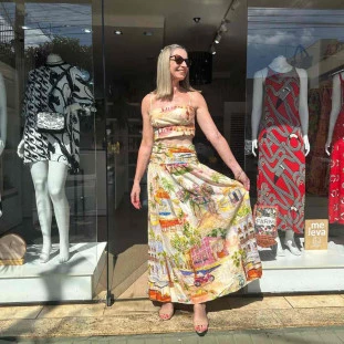 SAIA CROPPED ESTAMPA ARACATI FARM