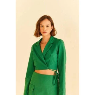 BLAZER CROPPED VERDE