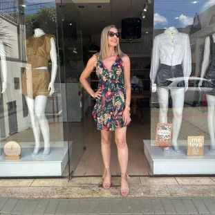 VESTIDO CURTO  FARM VOO DOS PASSAROS