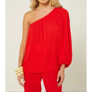 BLUSA DECOTE CADARCO VERMELHO PURO