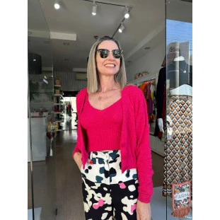 CASACO TRICOT CURTO TEXTURA