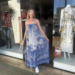 VESTIDO LONGO AFETO TROPICAL