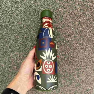 GARRAFA TÉRMICA FARM GLUB GLUB 500ML GRAFICO TROPICAL