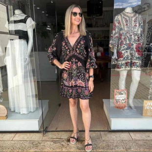 VESTIDO CURTO FARM JARDIM MARAVILHOSO