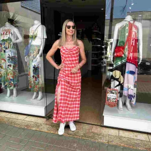 VESTIDO XADREZ TRANCOSO