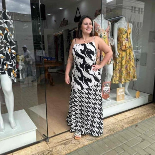 VESTIDO MIDI FARM PANTERAS