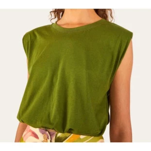BLUSA CROPPED DOBRADURA VERDE