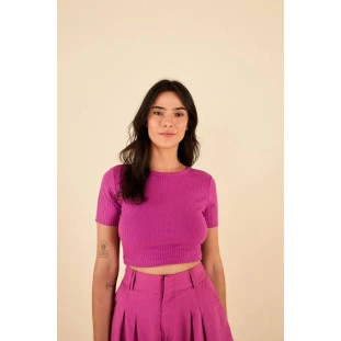TSHIRT CROPPED RIB