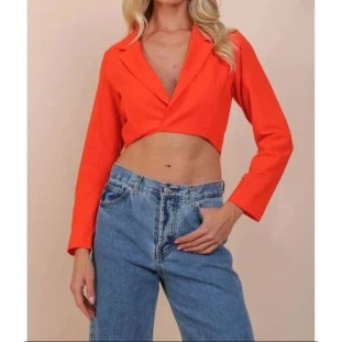 BLAZER CROPPED VERMELHO