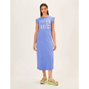 VESTIDO MIDI SILK AZUL OCEANO