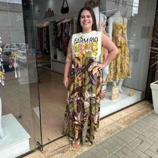 VESTIDO CROPPED FARM RIO FEIRA