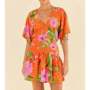 VESTIDO CURTO FLORAL BEM ME QUER