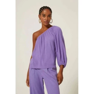 BLUSA DECOTE CADARCO COR LAVANDA