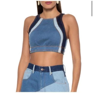 TOP MOLETOM PATCH JEANS