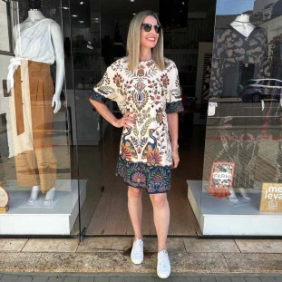 VESTIDO TSHIRT BASICO JARDIM MARAVILHOSO FARM