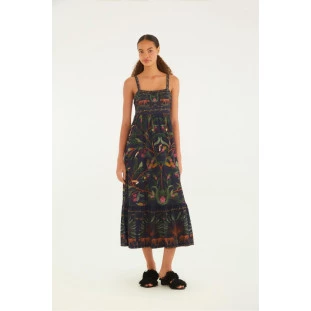 VESTIDO MIDI FLORESTA DOCE FARM