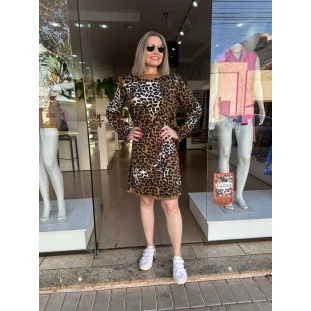 VESTIDO TRICOT MANGA LONGA EST MOURISCO