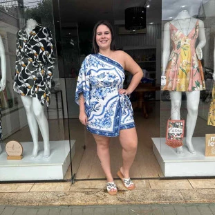 VESTIDO FARM OMBRO SO JARDIM DE PORCELANA